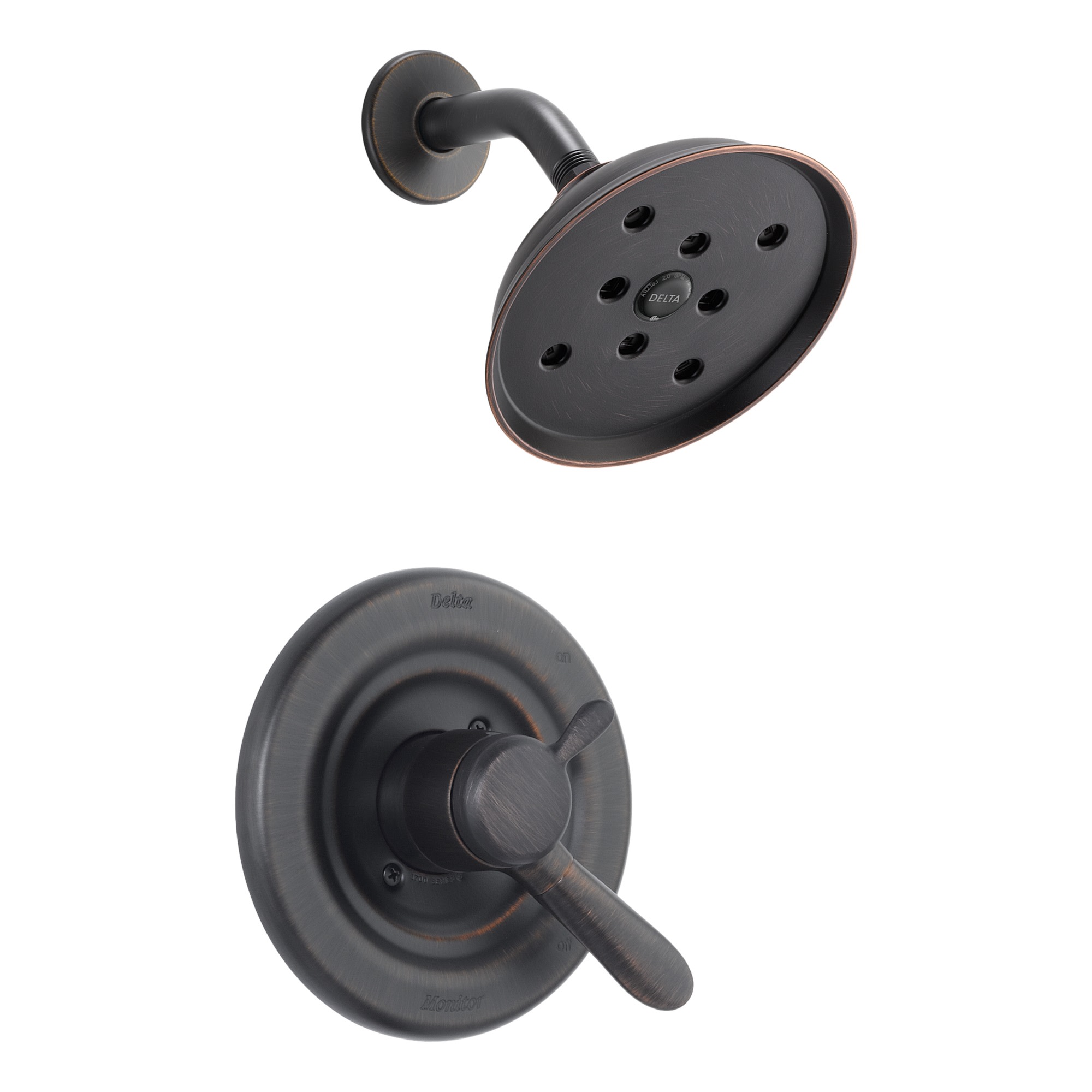 Delta T17238-H2O Lahara Monitor 17 Series Dual Function Pressure Balanced Shower Only with H2Okinetic Shower Head and Integrated Volume Control - Less