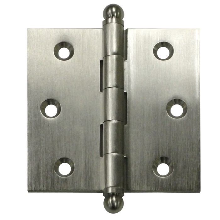 Photos - Furniture Hardware Deltana CH2525 2-1/2" x 2-1/2" Solid Brass Cabinet Hinge with Ball Tip Finials - Pair Satin Nickel Cabinet Hinges Inset Hing
