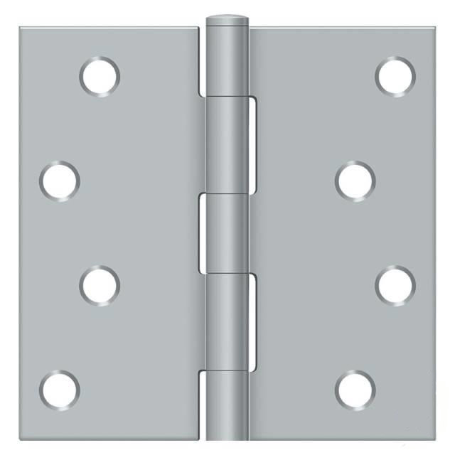 Photos - Other for Repair ZAG Deltana S44U-R Steel 4" x 4" Square Corner Plain Bearing Mortise Hinges - Zig  - Pair Satin Chrome Door Hinge Plain Beari 
