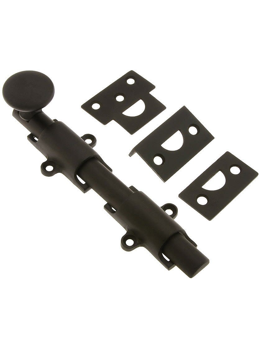 Photos - Other for Repair Bronze Gym Deltana 6SB 6" Heavy Duty Surface Bolt Oil Rubbed Bronze Security Bolt Surface Bolt 6 Inch 6SB10B 