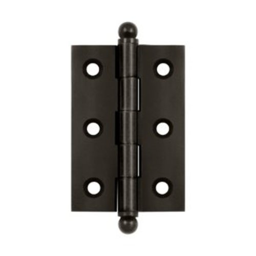 Photos - Furniture Hardware Cabinet Deltana CH2517 Full Inset  Door Butt Hinge with Ball Tip Finials - Pair Oil Rubbed Bronze  Hinges Inset Hinges 