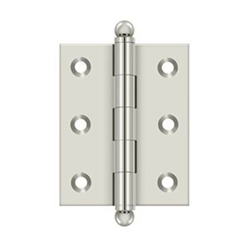 Photos - Furniture Hardware SOLID Deltana CH2520 2-1/2" x 2"  Brass Cabinet Hinge with Ball Tip Finials Polished Nickel Cabinet Hinges Inset Hinges Butt 