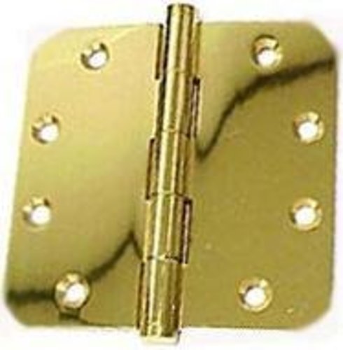 Photos - Other for Repair SOLID Deltana DSB4R5 4" x 4"  Brass 5/8" Radius Corner Plain Bearing Full Mortise Hinge - Pair Polished Brass Door Hinge Plai 