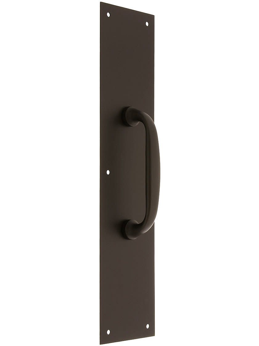 Photos - Door Handle Bronze Gym Deltana PPH55 Commercial 3.5" X 15" Push Plate with 5.25" Door Pull Handle Oil Rubbed Bronze Door Accessory Door Plates Pull 