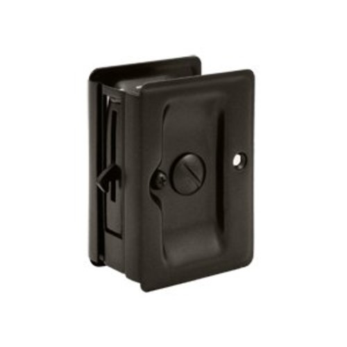 Photos - Door Lock SOLID Deltana SDLA325  Brass Privacy Pocket | 3-1/4"|Adjustable Oil Rubbed Bronze Sliding Door Hardware Pocket Door 