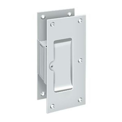 Photos - Door Lock Hardware Deltana SDP60 Decorative 6" Passage Function Lock for Pocket / Sliding Doors Polished Chrome Sliding Door  Pocket Do 