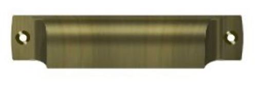 Deltana SHP40 Shell 4 Inch Center to Center Cup Cabinet Pull Antique Brass Cabinet Hardware Pulls Cup
