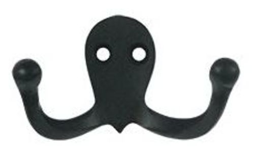 Photos - Towel Holder HOOK Deltana WDH15 Double (2) Prong Coat Hat Towel  Black Bathroom Hardware and Accessories Bathroom Hardware Robe Hooks WDH1 
