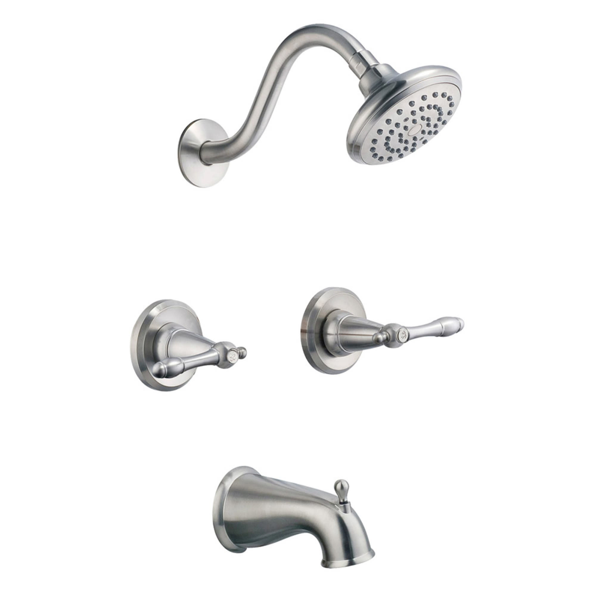 Photos - Shower System Design House 523480 Oakmont Tub and Shower Trim Package with 1.8 GPM Single Function Shower Head Satin Nickel Showers Tub an 