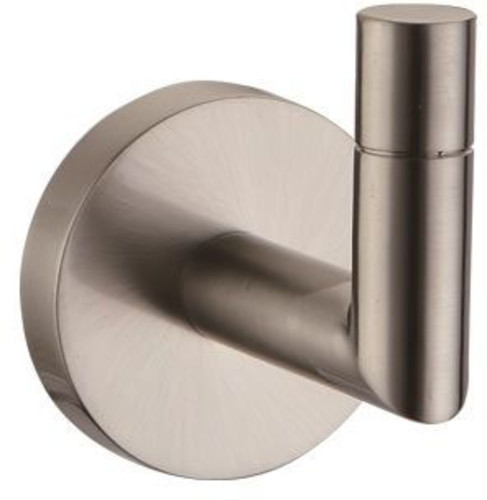Photos - Towel Holder Design House 558338 Graz Single Robe Hook Satin Nickel Bathroom Hardware and Accessories Bathroom Hardware Robe Hooks 