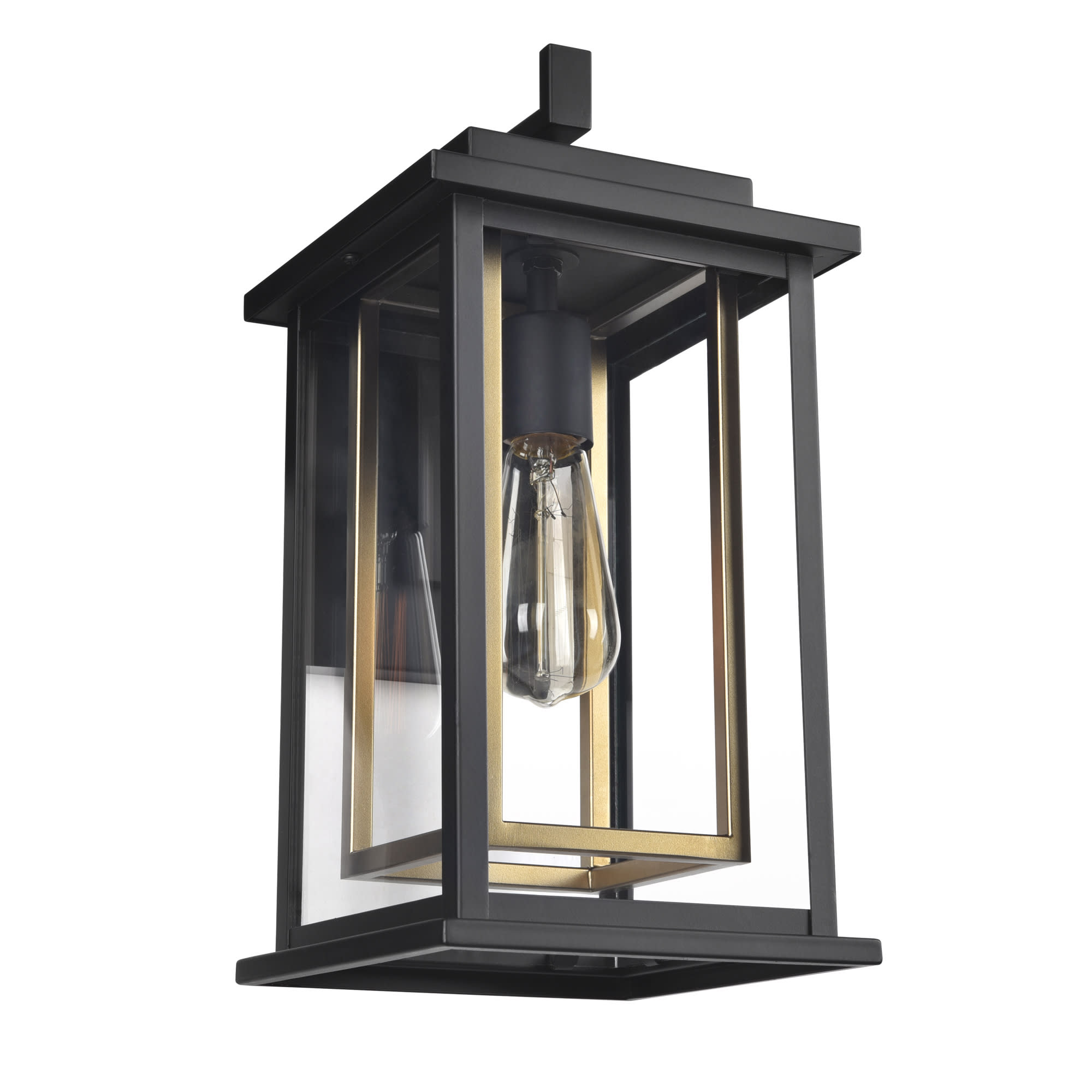 Photos - Floodlight / Street Light Design House 588707-BGD Hayward 15" Tall Outdoor Wall Sconce Black Outdoor Lighting Wall Sconces 