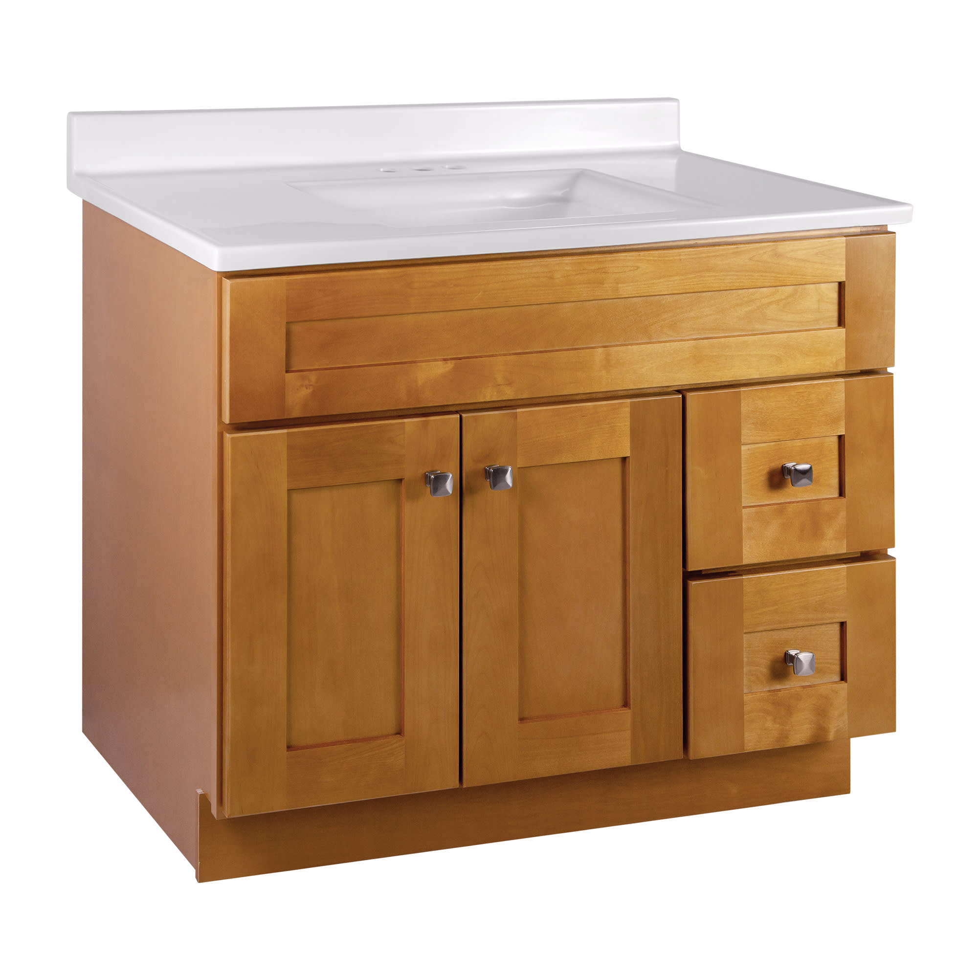 Photos - Washbasin cabinet Design House 598094 Brookings 36" Free Standing Single Basin Vanity Set with Cabinet and Cultured Marble Vanity Top Modern B 