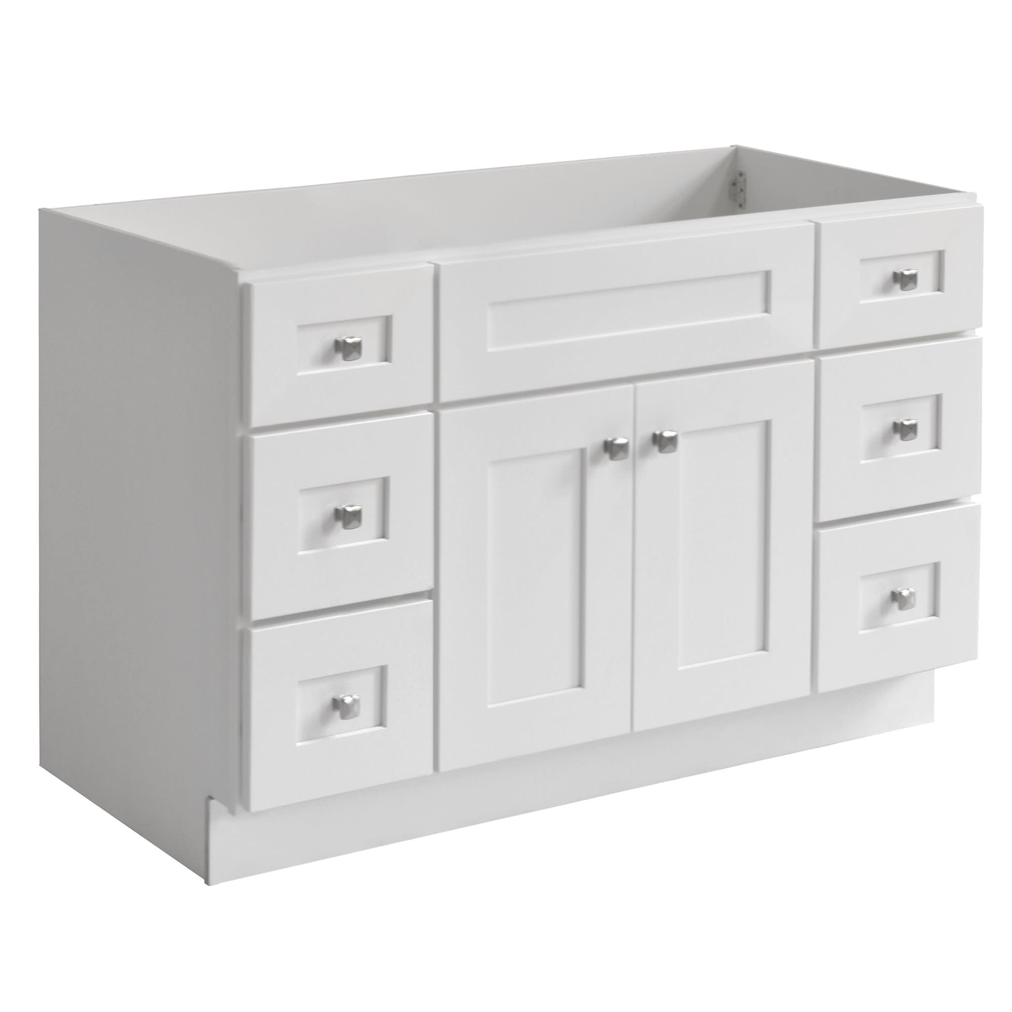 Photos - Washbasin cabinet Design House 599001 Brookings 48" Single Free Standing Vanity Cabinet Only - Less Vanity Top White Bathroom Storage Vanity C 