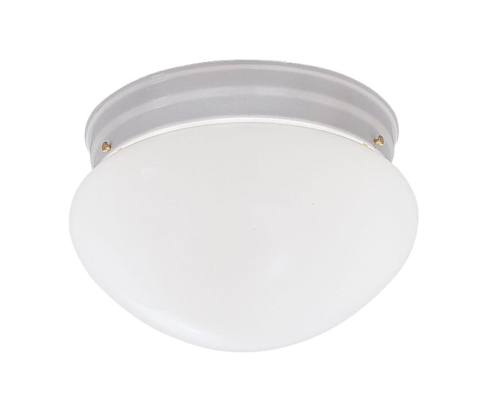 Photos - Chandelier / Lamp Designers Fountain 4732-WH 2 Light 9.25" Flush Mount with Satin Etched Glass Globe White Indoor Lighting Ceiling Fixtures Fl