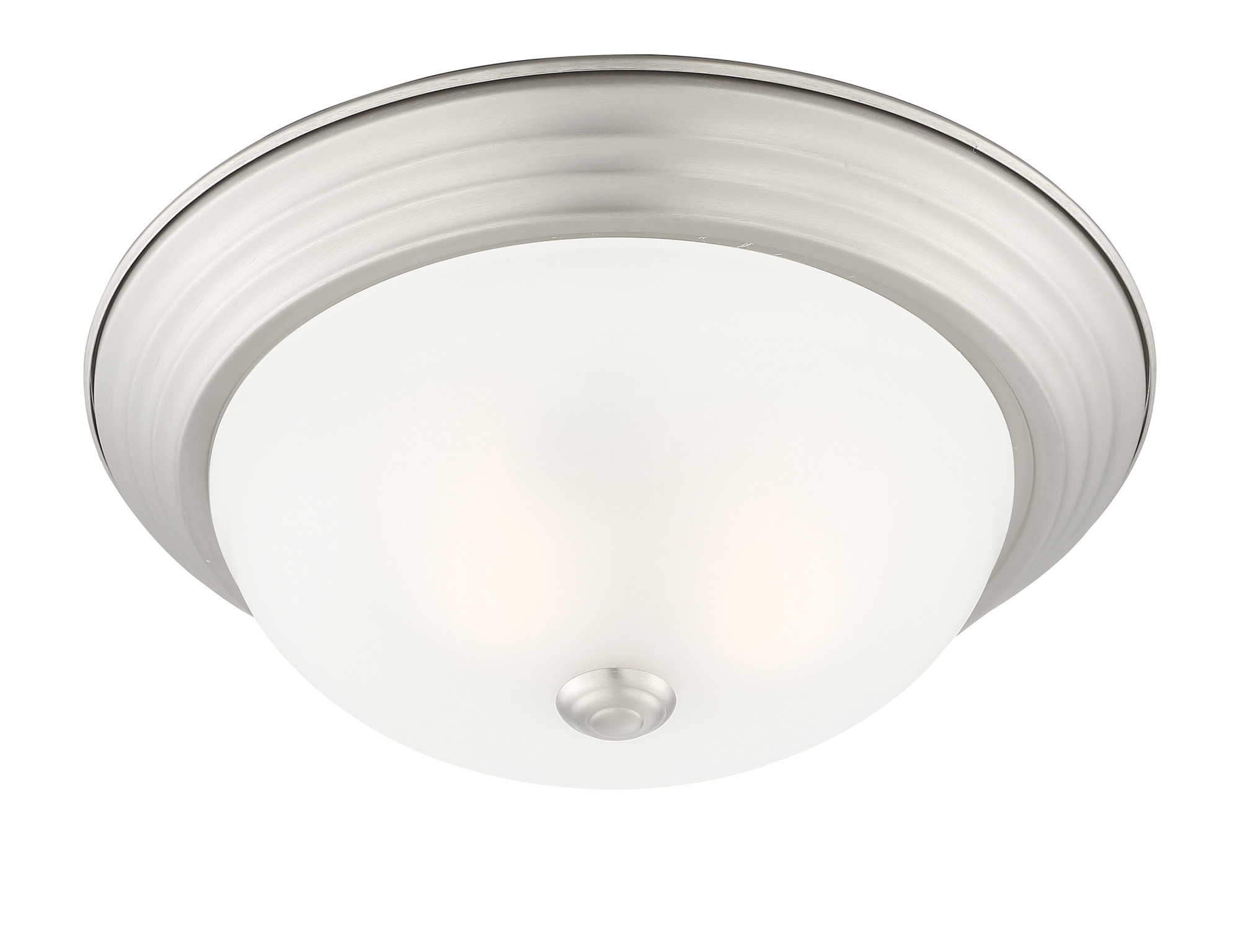 Photos - Chandelier / Lamp Wide Designers Fountain 1257M-W Decorative Flushmount 2 Light 13"  Flush Mount Bowl Ceiling Fixture Pewter Indoor Lighting Ce 