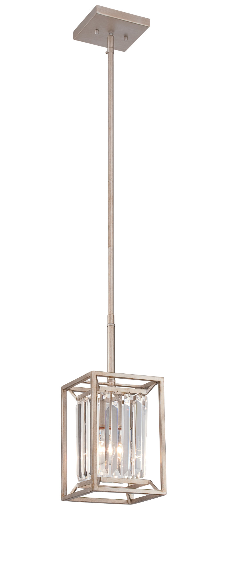 Designers Fountain 87430 Linares 6-1/2" Wide Single Light Mini Pendant Aged Platinum Indoor Lighting Pendants