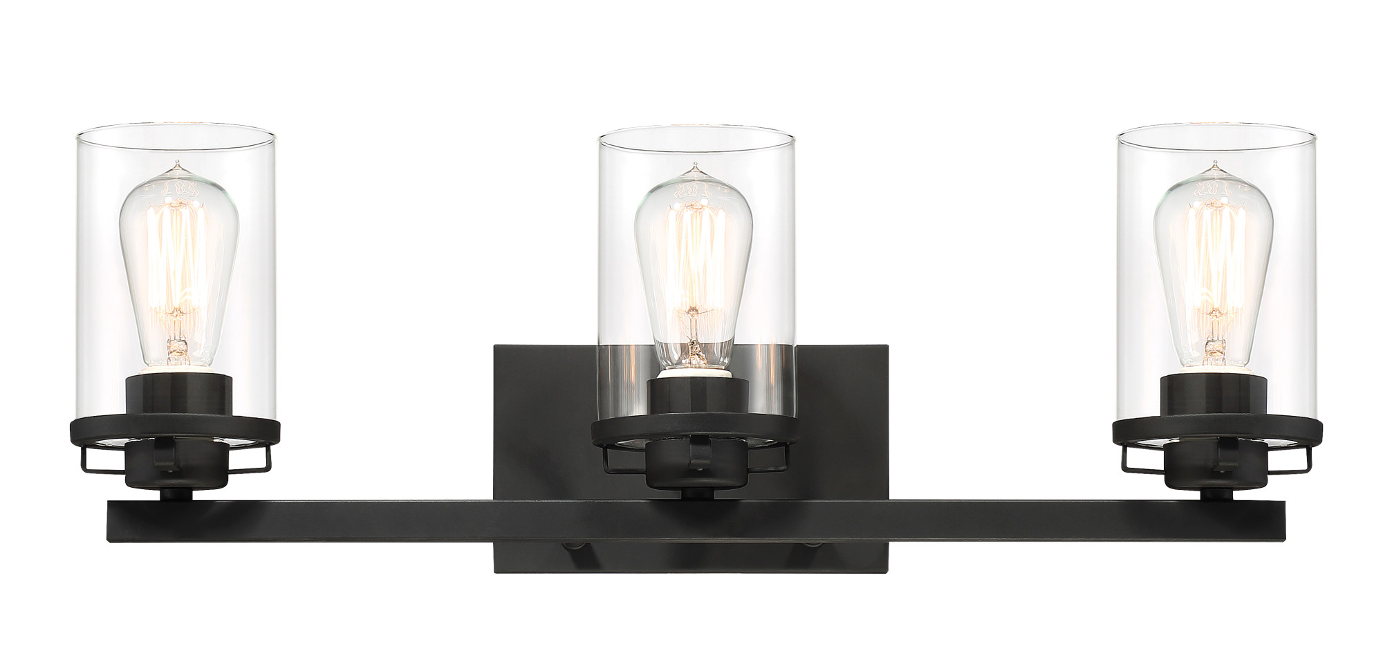 Photos - Chandelier / Lamp Wide Designers Fountain 93303 Jedrek 3 Light 24"  Vanity Light Black Indoor Lighting Bathroom Fixtures Vanity Light 93303-BK 