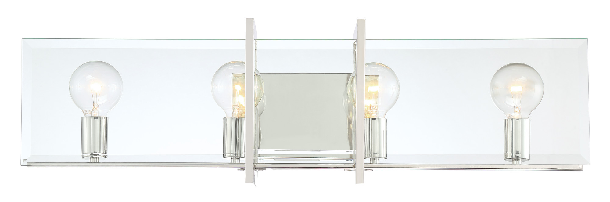 Photos - Chandelier / Lamp Wide Designers Fountain 93604 Ethan 4 Light 32"  Bathroom Vanity Light Polished Nickel Indoor Lighting Bathroom Fixtures Vani 