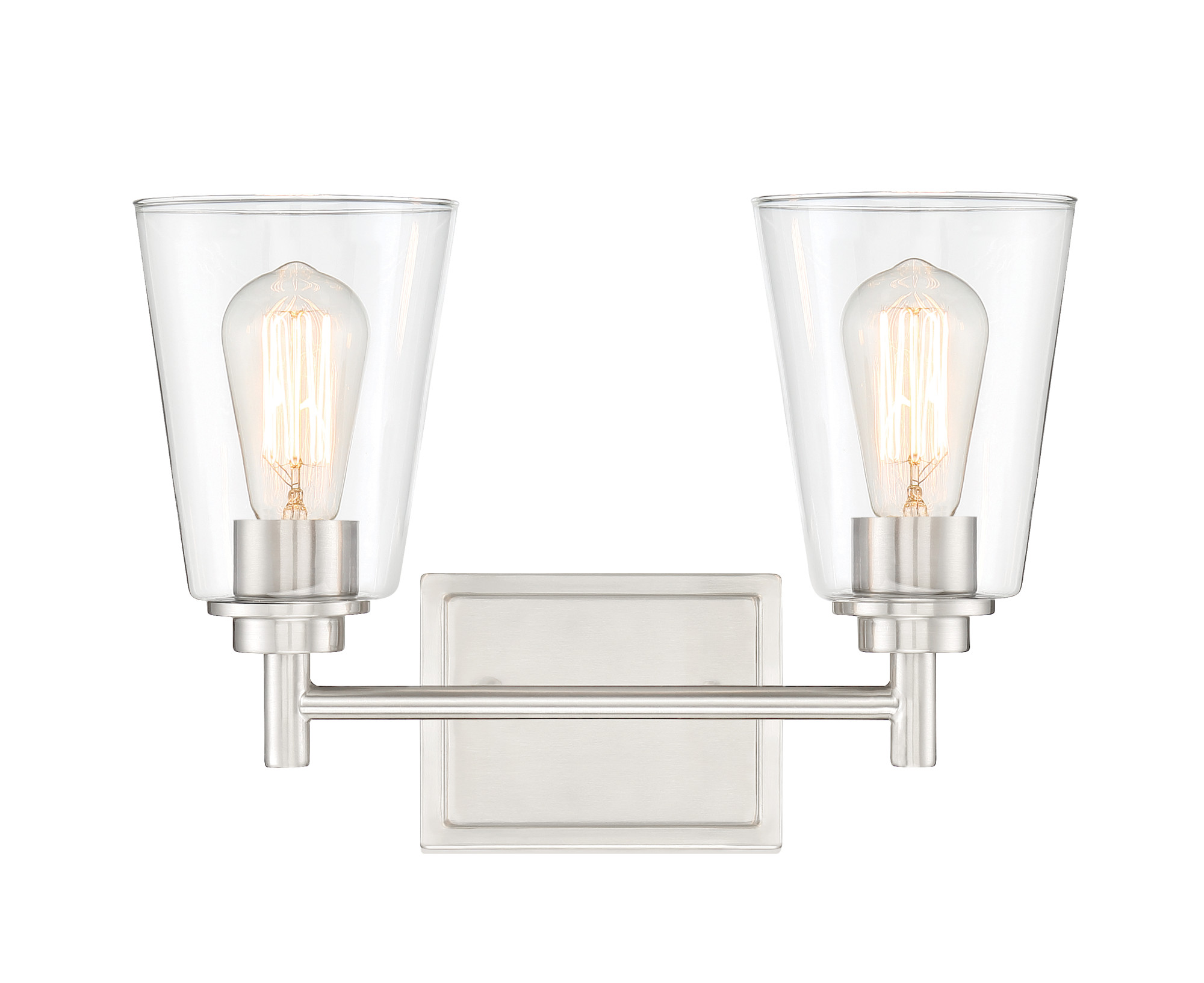 Photos - Chandelier / Lamp Westin Designers Fountain 95702  2 Light 15" Wide Bathroom Vanity Light Satin Platinum Indoor Lighting Bathroom Fixtures Vani 