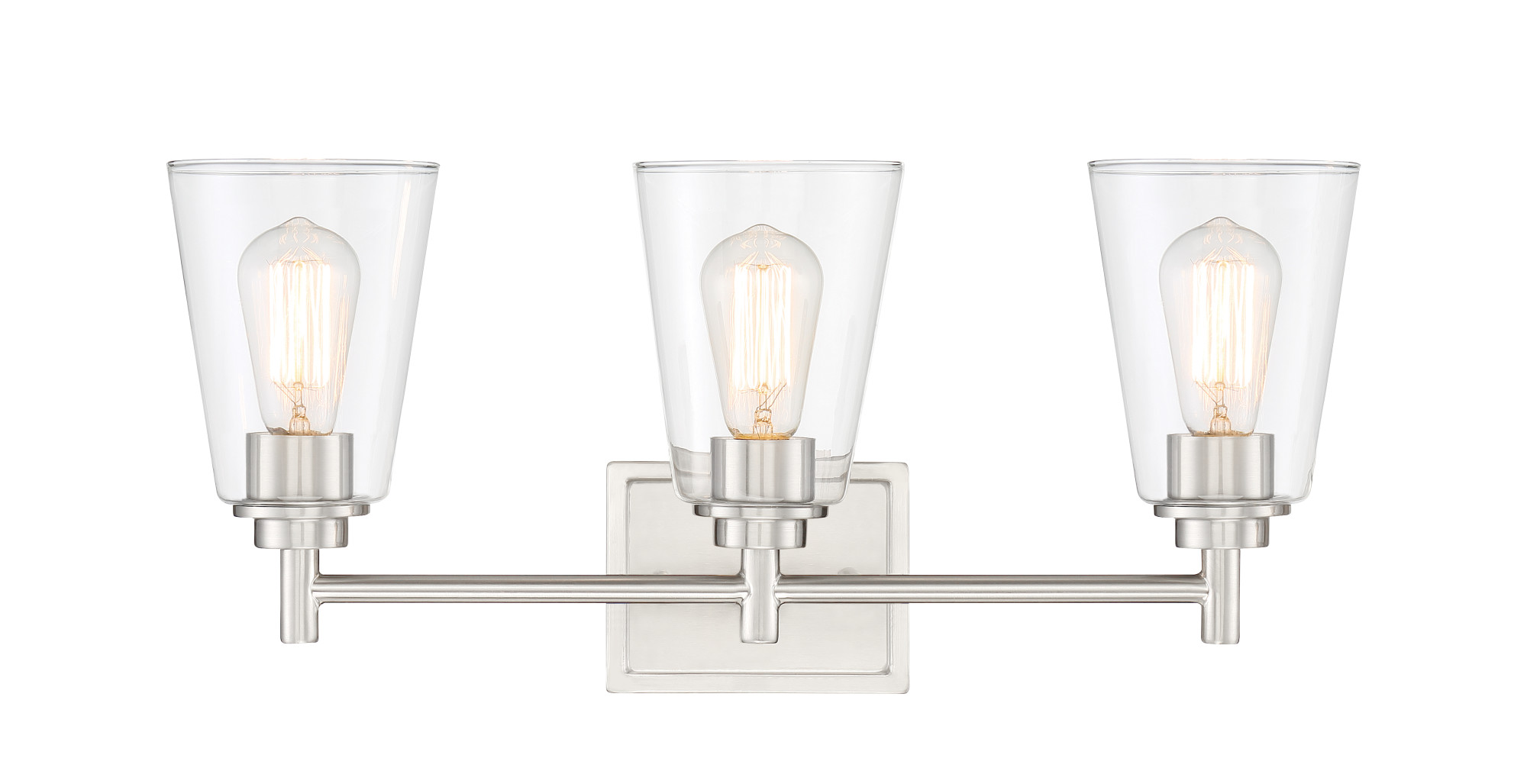 Photos - Chandelier / Lamp Westin Designers Fountain 95703  3 Light 23" Wide Bathroom Vanity Light Satin Platinum Indoor Lighting Bathroom Fixtures Vani 
