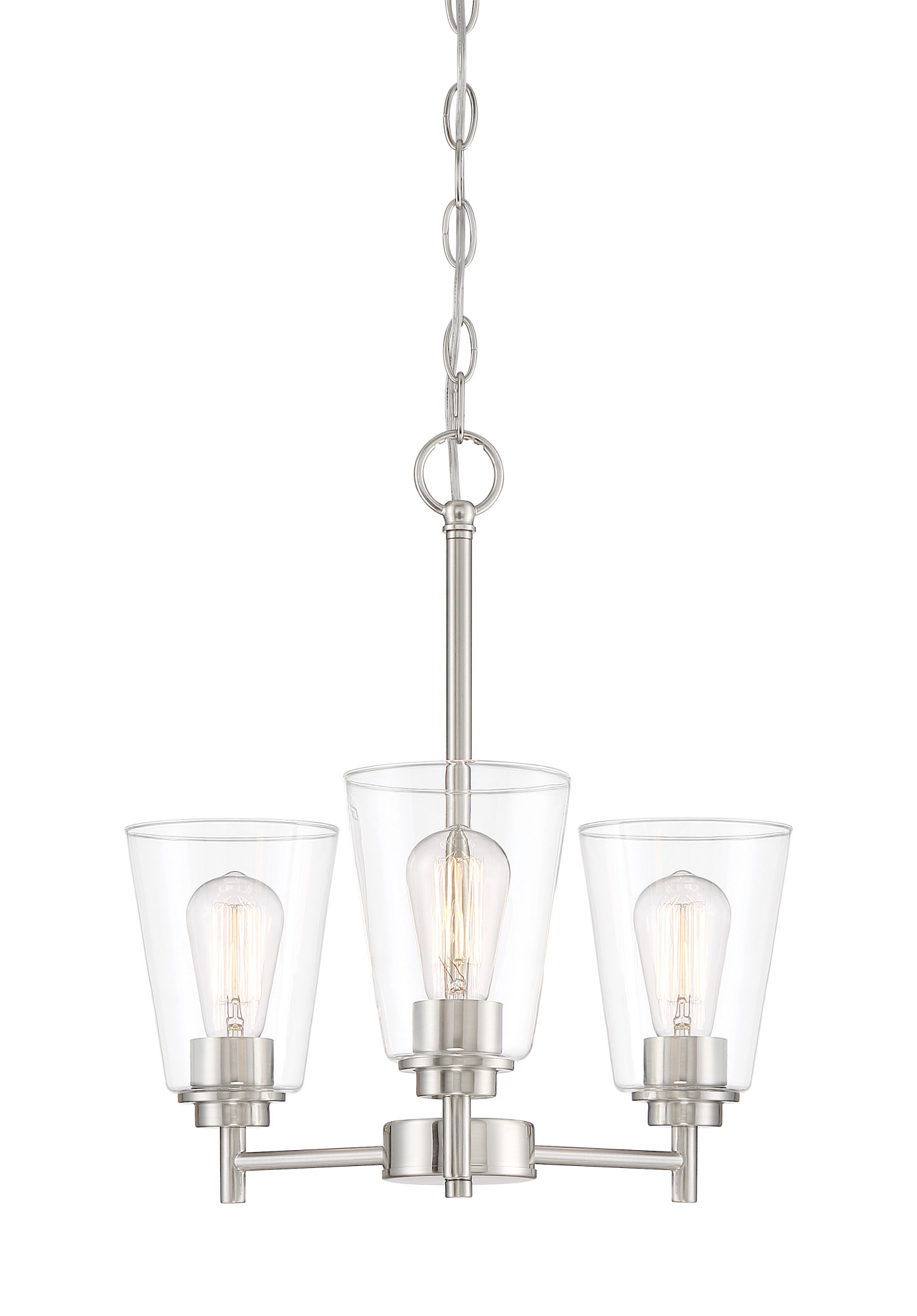 Photos - Chandelier / Lamp Westin Designers Fountain 95783  3 Light 18" Wide Multi Light Pendant Satin Platinum Indoor Lighting Pendants 95783-SP 