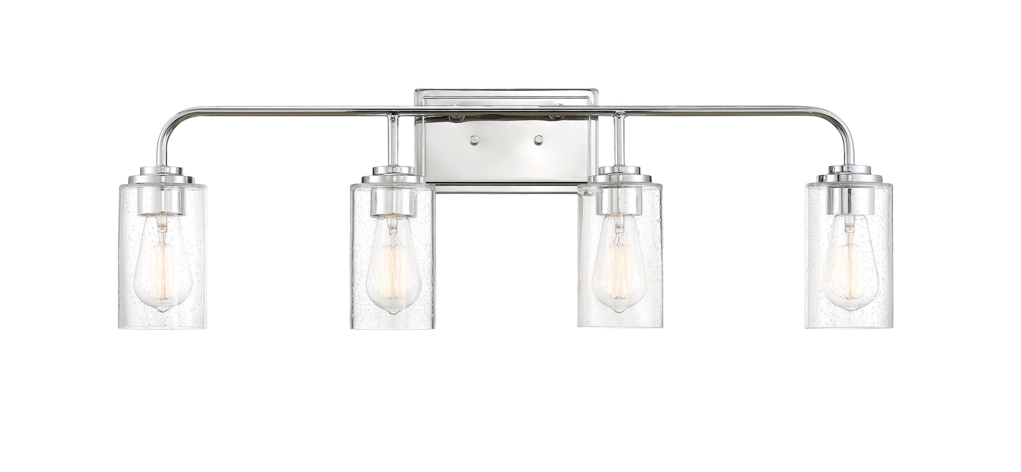 Photos - Chandelier / Lamp Designers Fountain 96404 Logan 4 Light 32" Wide Bathroom Vanity Light Chrome Indoor Lighting Bathroom Fixtures Vanity Light