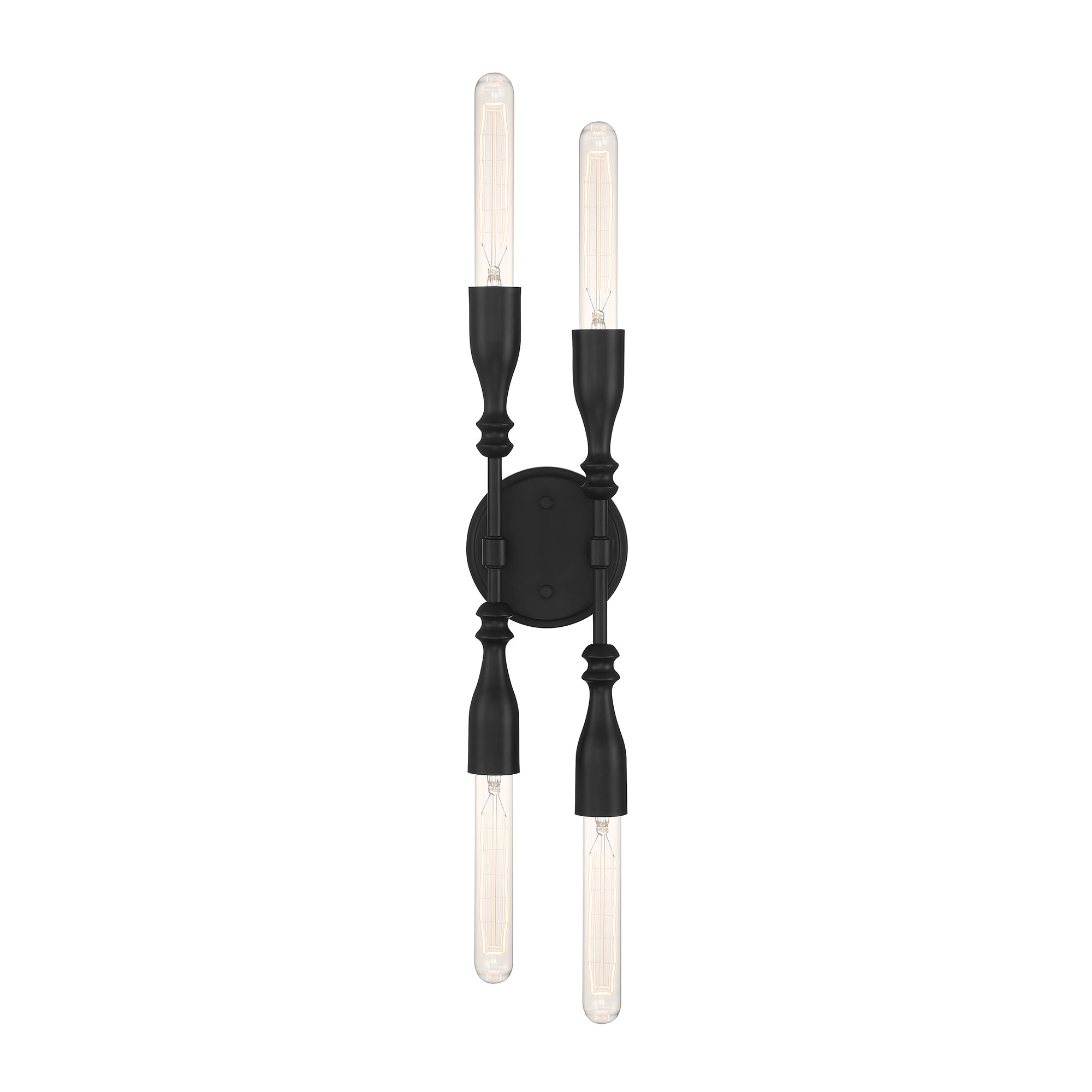 Photos - Chandelier / Lamp Louise Designers Fountain D231M-4B  2 Light 5" Tall Bathroom Sconce Matte Black Indoor Lighting Bathroom Fixtures Bathroom Sc 