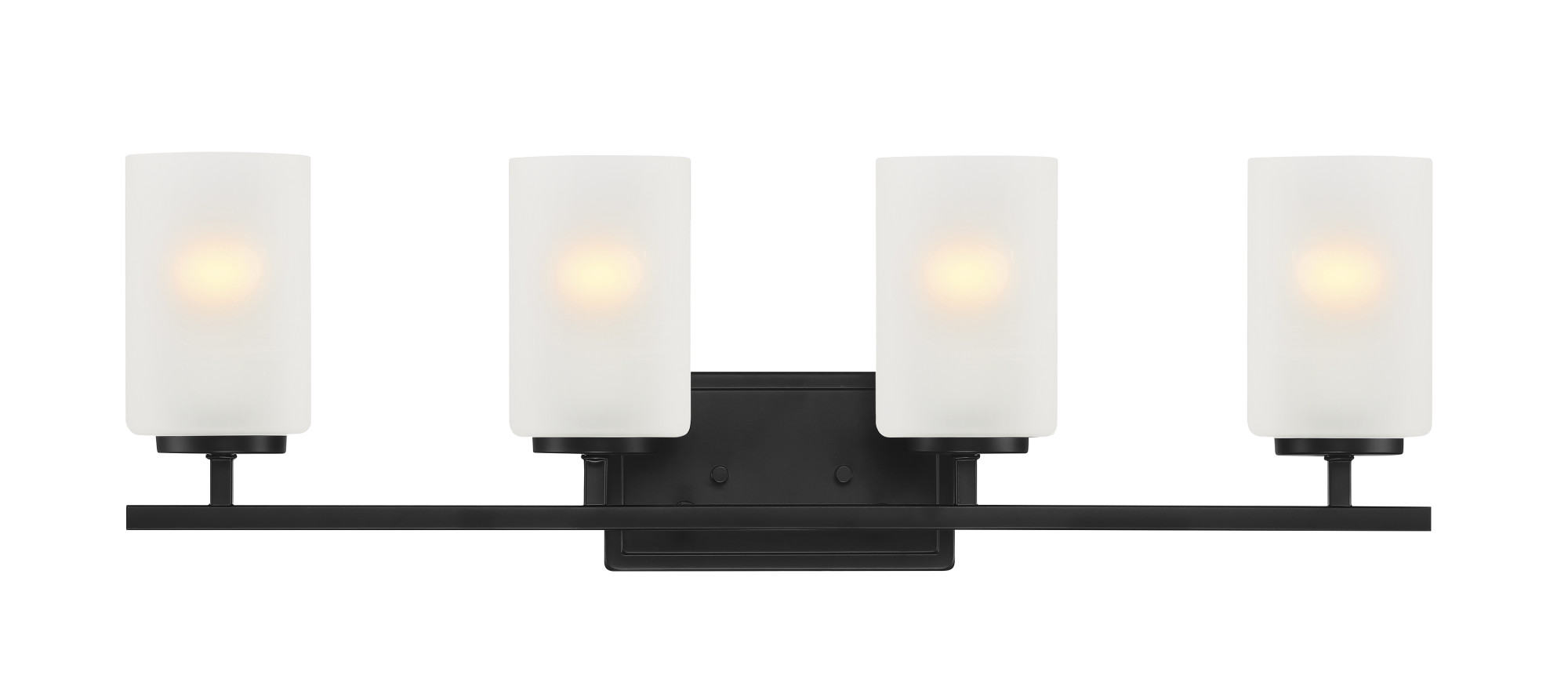 Photos - Chandelier / Lamp Designers Fountain D239M-4B Carmine 4 Light 28" Wide Bathroom Vanity Light Matte Black Indoor Lighting Bathroom Fixtures Van