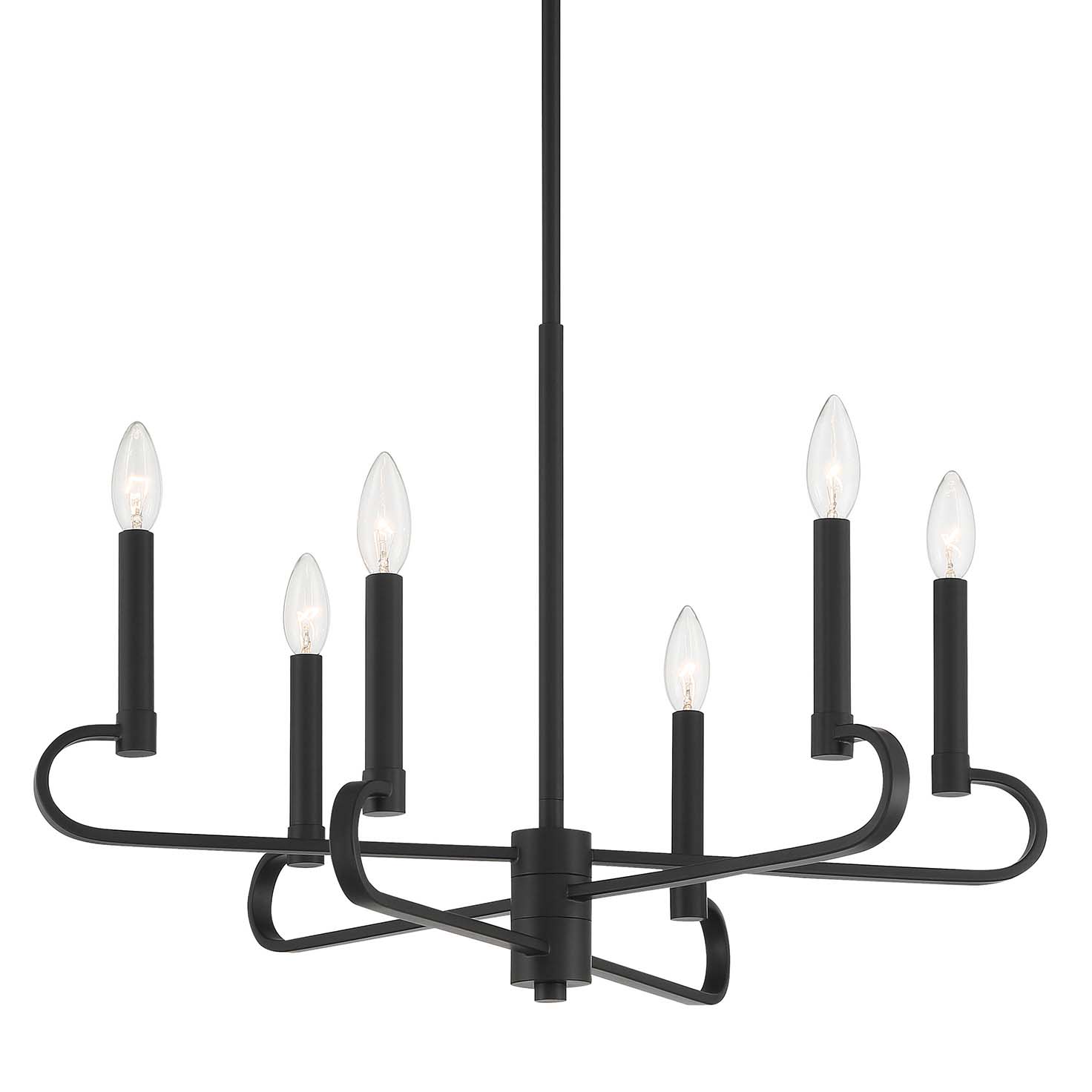 Photos - Chandelier / Lamp Designers Fountain D269C-6CH Summit 6 Light 26" Wide Candle Style Chandelier Matte Black Indoor Lighting Chandeliers D269C-6