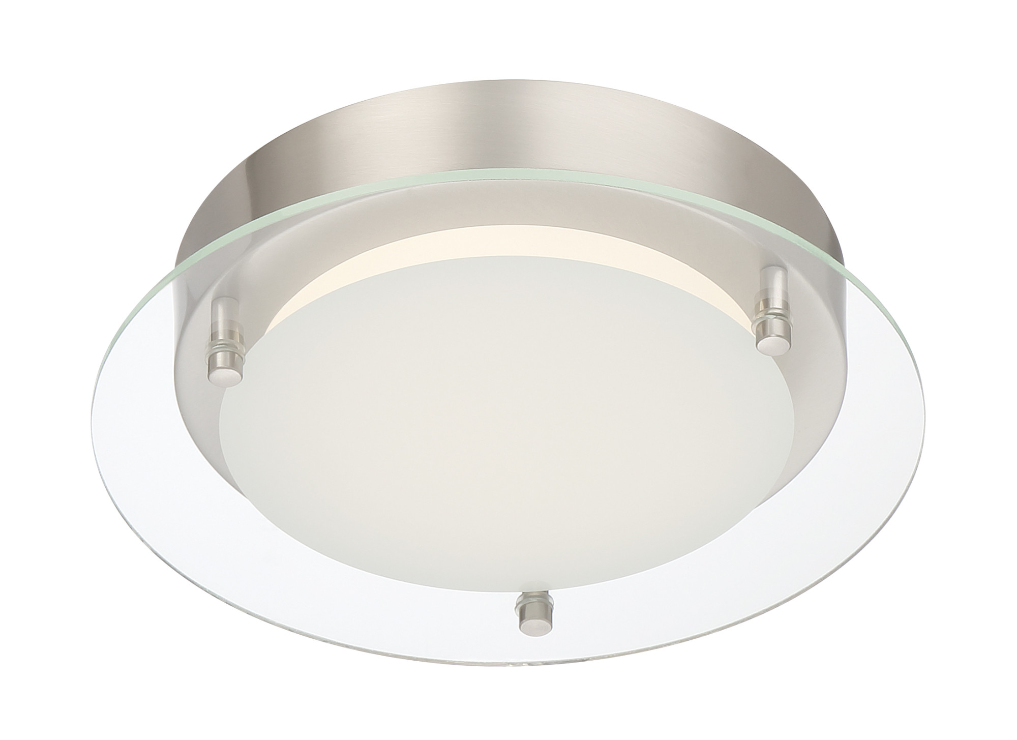 Photos - Chandelier / Lamp Wide Designers Fountain LED1274 Single Light 10"  Integrated LED Flush Mount Ceiling Fixture / Wall Sconce Polished Nickel In 
