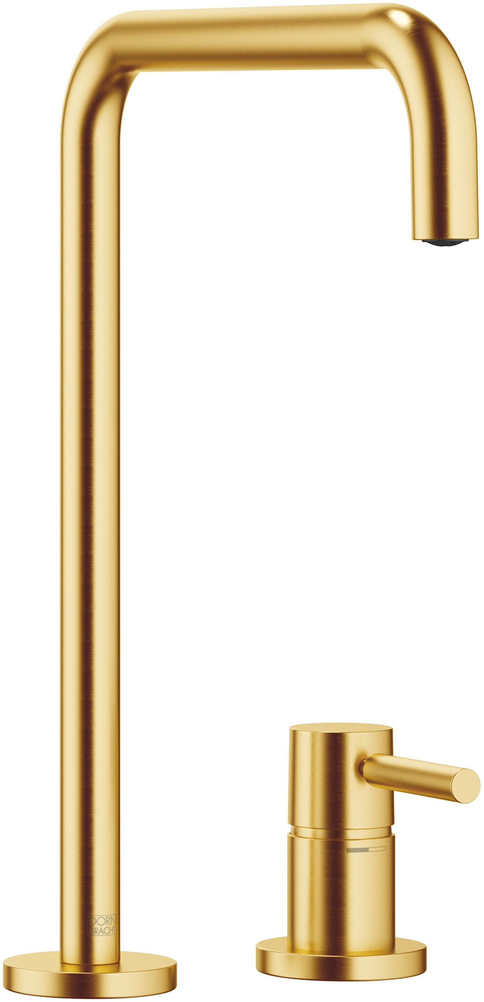 Dornbracht 32815861 Meta Square 1.5 GPM Standard Kitchen Faucet with Swivel Spout and Cartridge Brushed Durabrass (23kt Gold) Faucet Kitchen Single