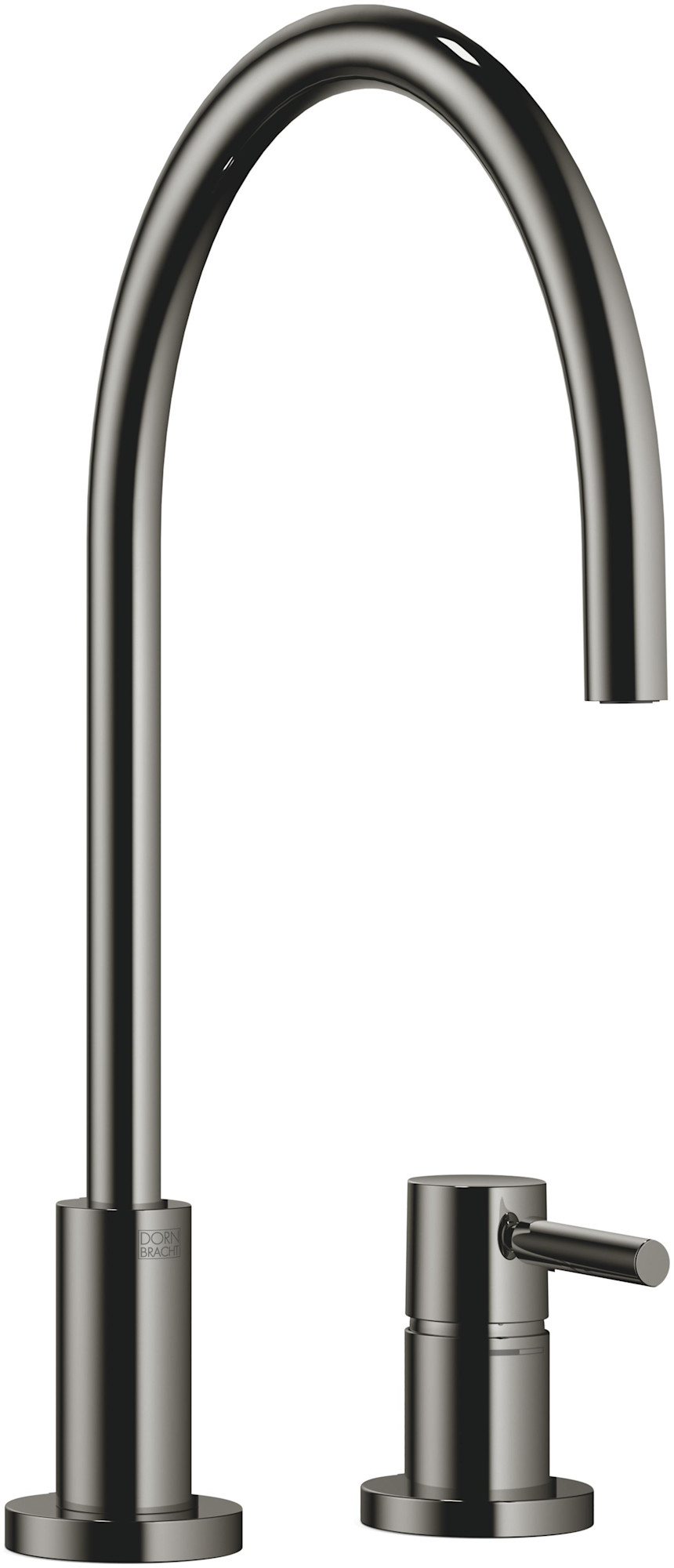 Dornbracht 32816888 Tara 1.5 GPM Standard Kitchen Faucet with Swivel Spout and Cartridge Dark Chrome Faucet Kitchen Single Handle