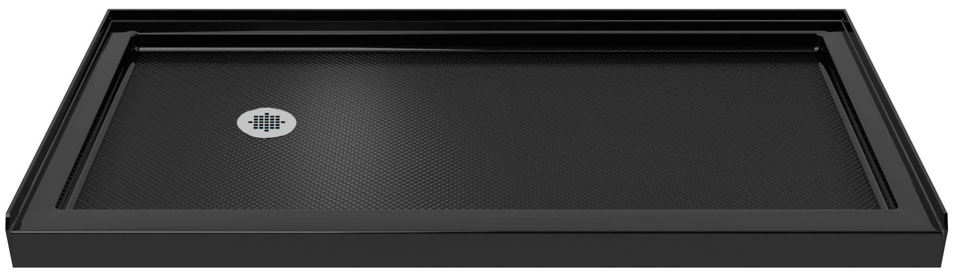 Photos - Shower Tray Dream Line DreamLine DLT-1136601 SlimLine 36" X 60" Shower Base with Single Threshold and Left-Side Drain Black Shower Stalls and Doors 