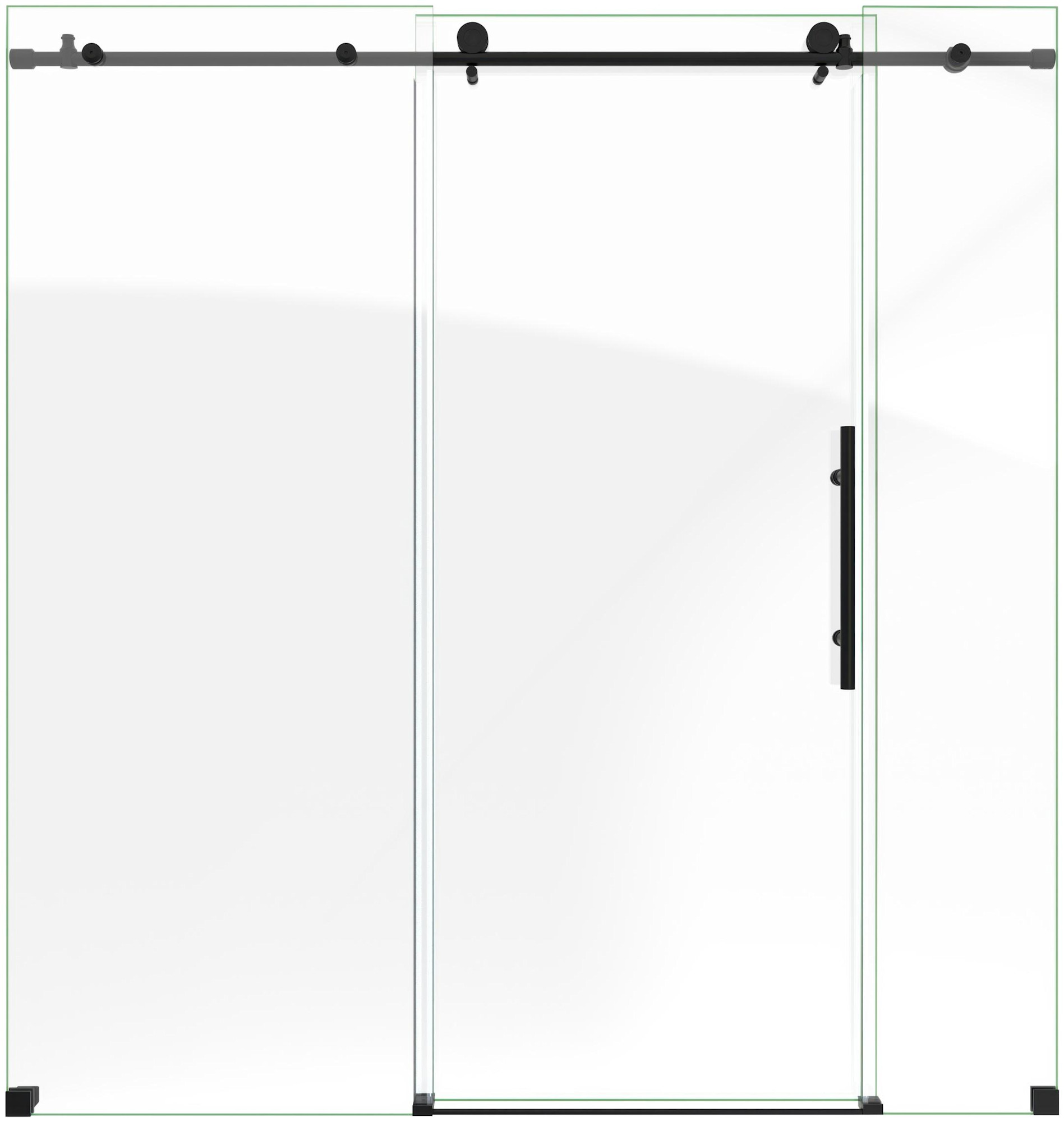 Photos - Shower Screen Dream Line DreamLine SD61720760VDX Enigma-X 76" High x 68" Wide Sliding Frameless Shower Door Matte Black Shower Stalls and Doors Showe 