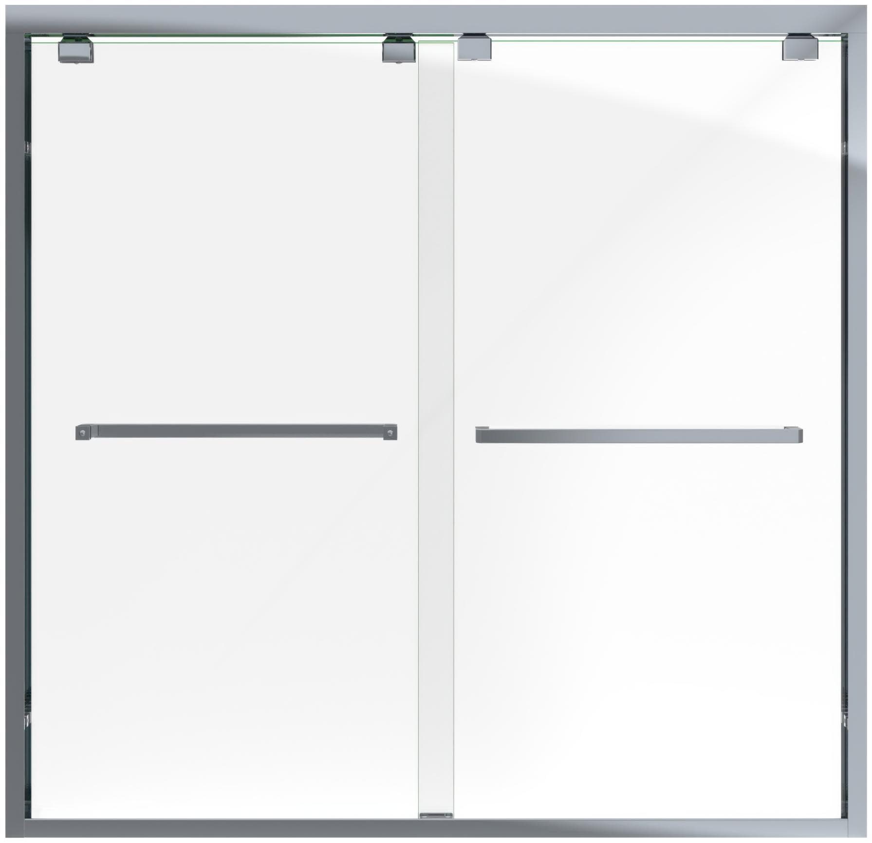 Photos - Shower Screen Dream Line DreamLine SHDR-1660580 Encore 58" High x 60" Wide Bypass Semi Frameless Tub Door with Clear Glass Chrome Shower Stalls and D 