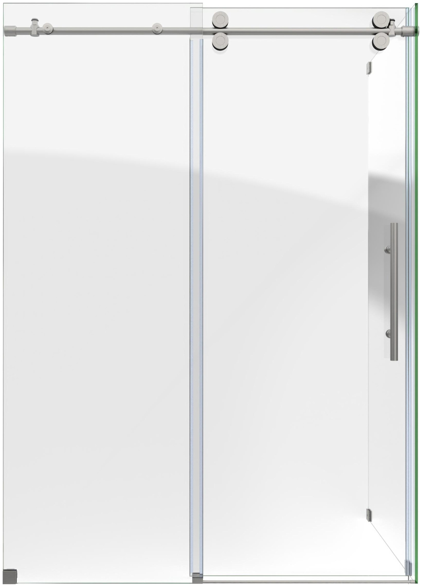 Photos - Shower Screen Dream Line DreamLine SHEN-6134542 Enigma-XO 76" H x 50" W x 34-1/2" D Sliding Frameless Shower Enclosure with Clear Glass Brushed Stain 