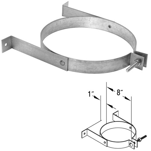 Photos - Air Vent Cover / Duct DuraVent 58DVA-WS 5" Inner Diameter - DirectVent Pro Direct Vent Pipe - Double Wall - Strap/Bracket Galvanized Vent Pipe Dir