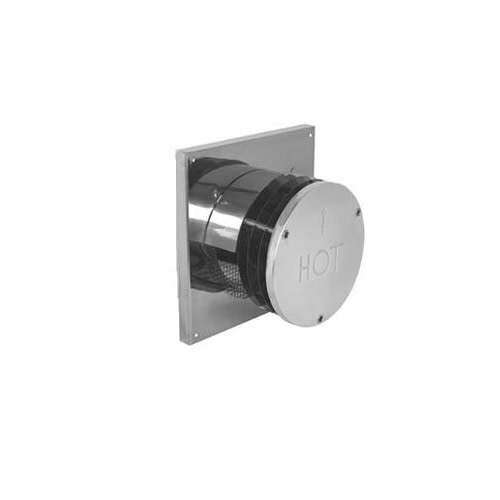 Photos - Air Vent Cover / Duct Round DuraVent 58DVA-HRCS 5" Inner Diameter DirectVent Pro - Galvanized  Horizontal Termination Cap Square Base  Ga (Aluminum)