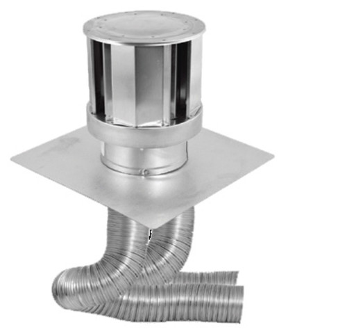 Photos - Air Vent Cover / Duct KIT DuraVent 46DVA-CL33H 4" x 6-5/8" Inner Diameter - DirectVent Pro Direct Vent Pipe - Double Wall - Co-Linear Masonry Chimney 