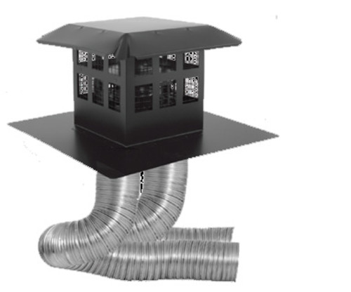 Photos - Air Vent Cover / Duct KIT DuraVent 46DVA-CL34P 4" Inner Diameter - DirectVent Pro Direct Vent Pipe - Double Wall - Co-Linear Masonry Chimney Conversio 