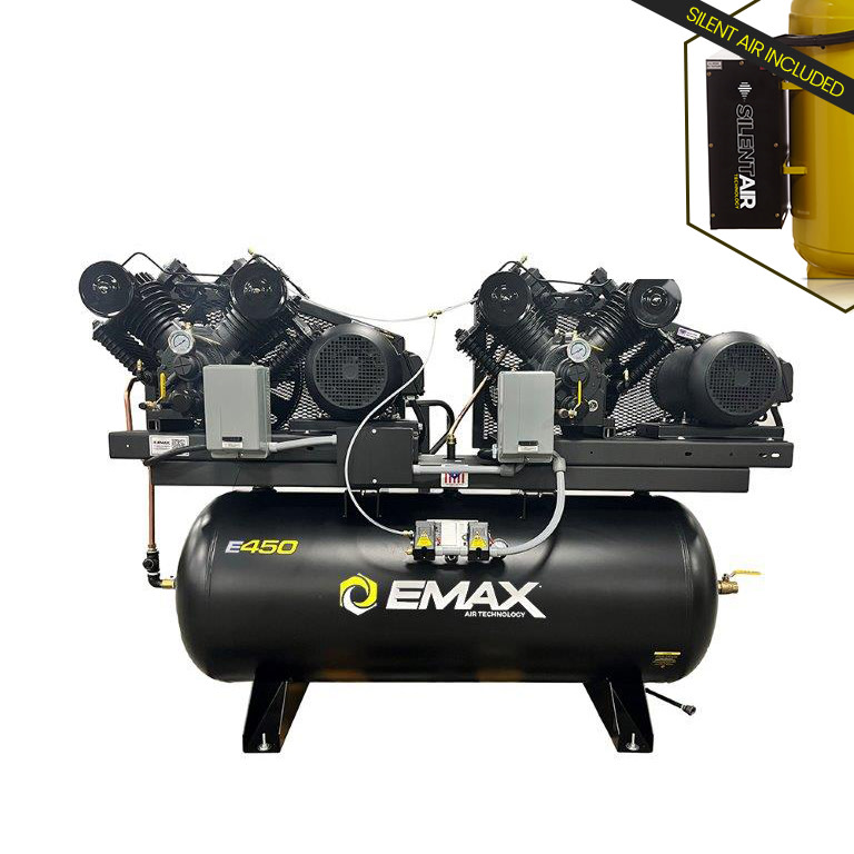 Photos - Air Compressor EMAX ESPR10D120V3-460 10 HP 120 Gal 175 Max PSI Two-Stage Silent Air Floor Mounted Electric  Air Compresso (460 Volt 3 Phase)