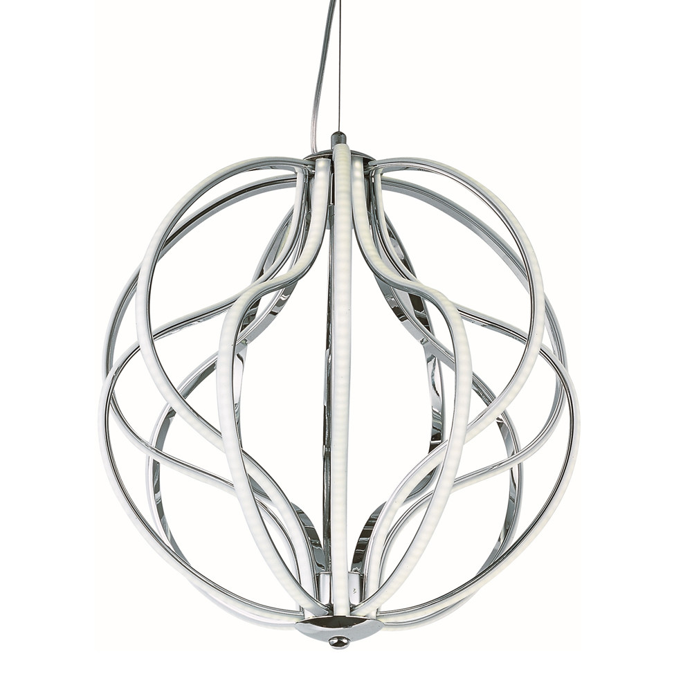 Photos - Chandelier / Lamp Aura ET2 E21174  17" Wide LED Abstract Globe Chandelier Polished Chrome Indoor Lighting Chandeliers E21174-PC 