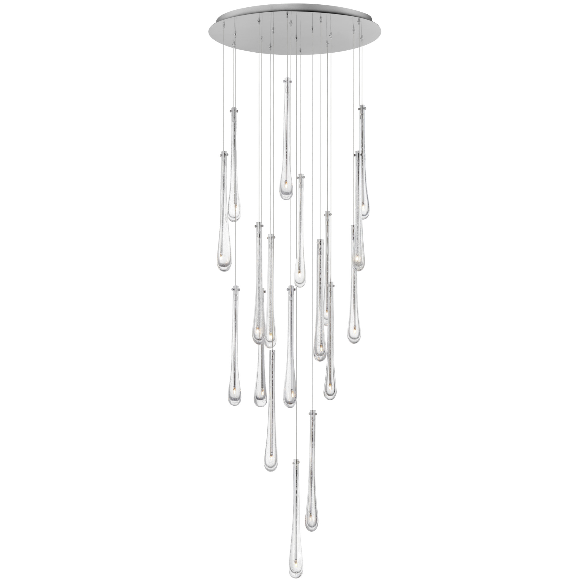 Photos - Chandelier / Lamp Wide ET2 E24219-122 Stillo 18 Light 26"  LED Suspension Multi Light Pendant Satin Nickel Indoor Lighting Pendants E24219-122S 