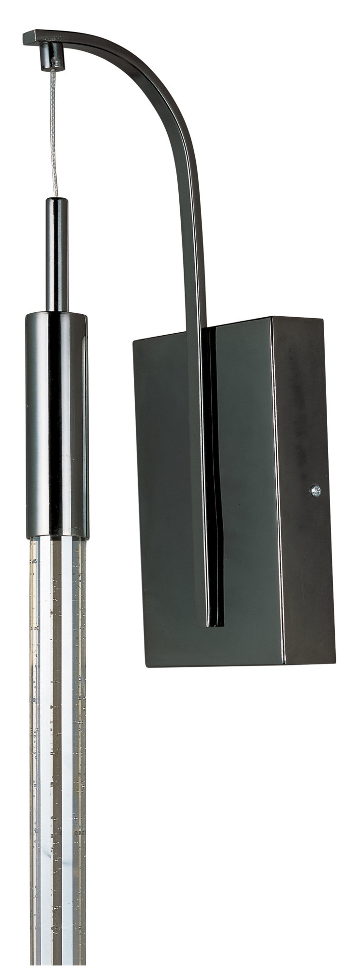 Photos - Chandelier / Lamp Sceptor ET2 E32770-91  19" LED Wall Sconce with Clear Bubble Glass Shade Black Chrome Indoor Lighting Wall Sconces E32770-91B 