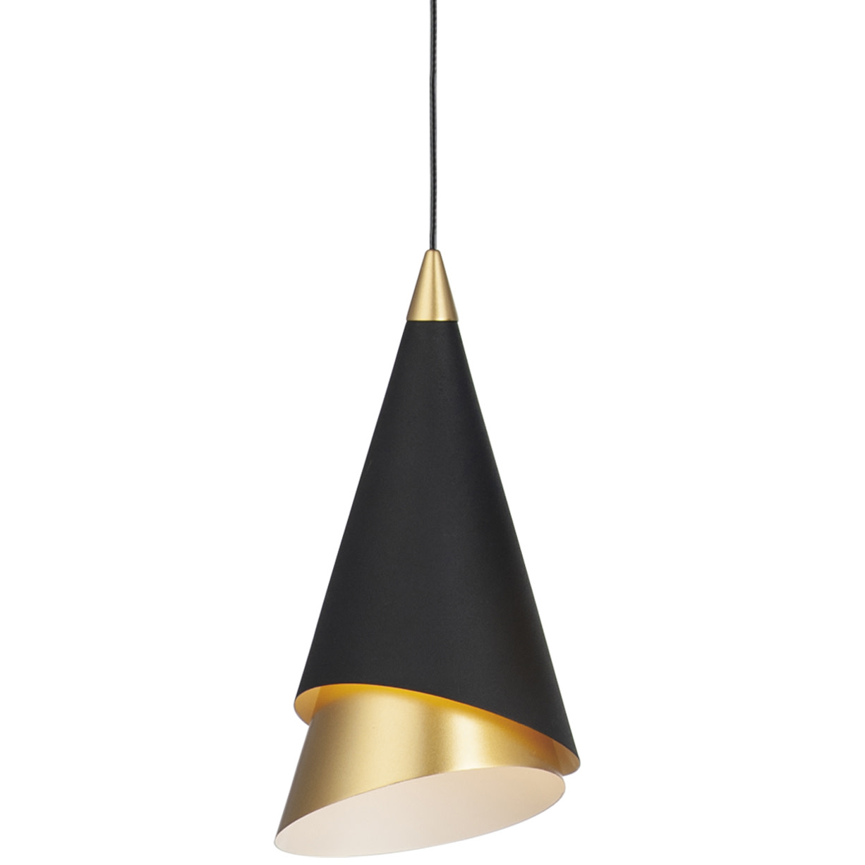 Photos - Chandelier / Lamp Wide ET2 E21441 Mermaid 5"  LED Mini Pendant Black / Metallic Gold Indoor Lighting Pendants E21441-BKMG 