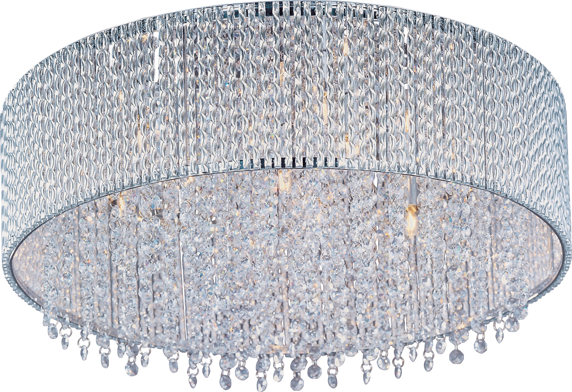Photos - Chandelier / Lamp Spiral ET2 E23133  17" Flush Mount Crystal Ceiling Light Polished Chrome Indoor Lighting Ceiling Fixtures Flush Mount E23133 