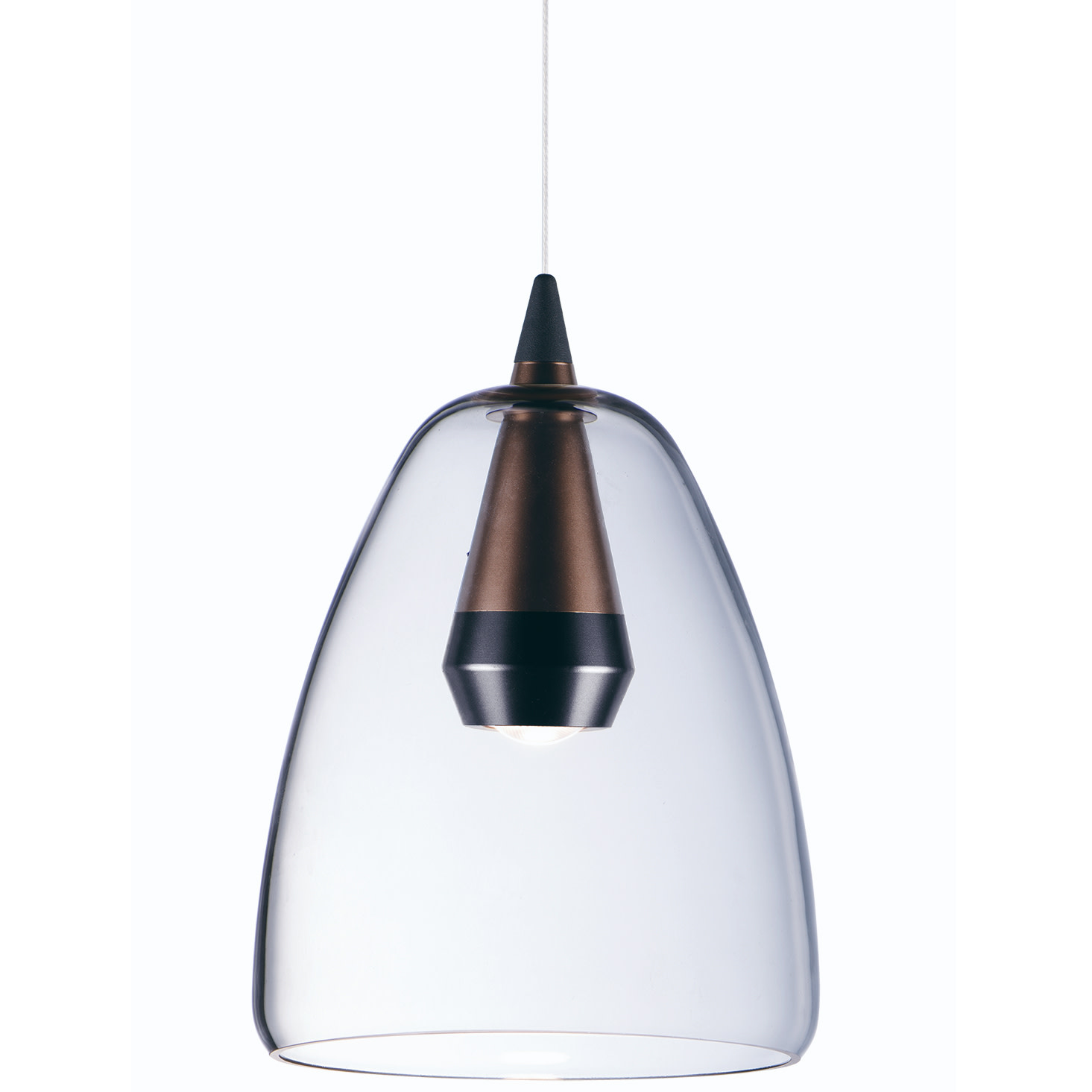 Photos - Chandelier / Lamp Sven ET2 E24608-18  8" Wide LED Mini Pendant Black / Coffee Indoor Lighting Pendants E24608-18BKCOF 