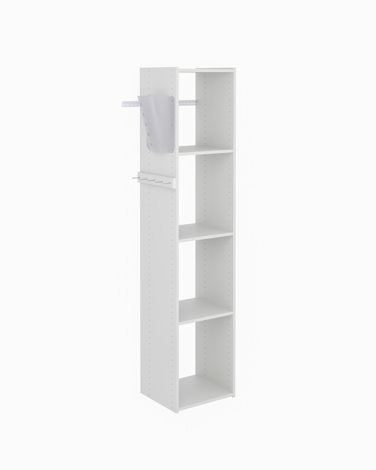 Easy Track 680103 15-5/8 Inch Wide Utility Tower Kit for Closet System White Storage and Organization Closet Organizers Closet Systems