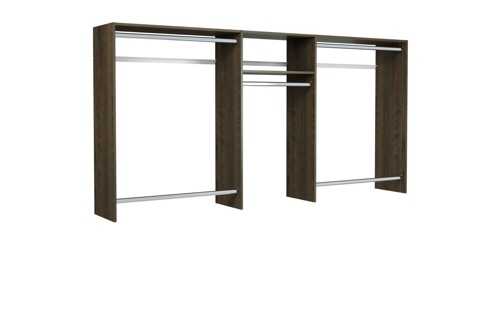 Easy Track OK1448 96 Inch Wide Basic Hanging Closet System Truffle Storage and Organization Closet Organizers Closet Systems