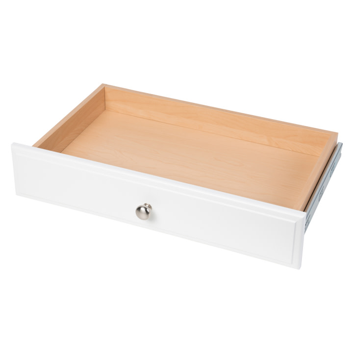 Easy Track RD04 4 Inch Tall Deluxe Drawer for Easy Track Closet System White Closet Organizers Accessories and Parts Closet System Components Drawers